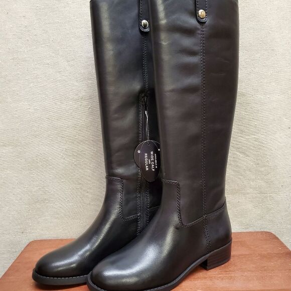 FAWNE International Concepts Size 5.5 M Black Leather Riding Boots - Picture 8 of 11